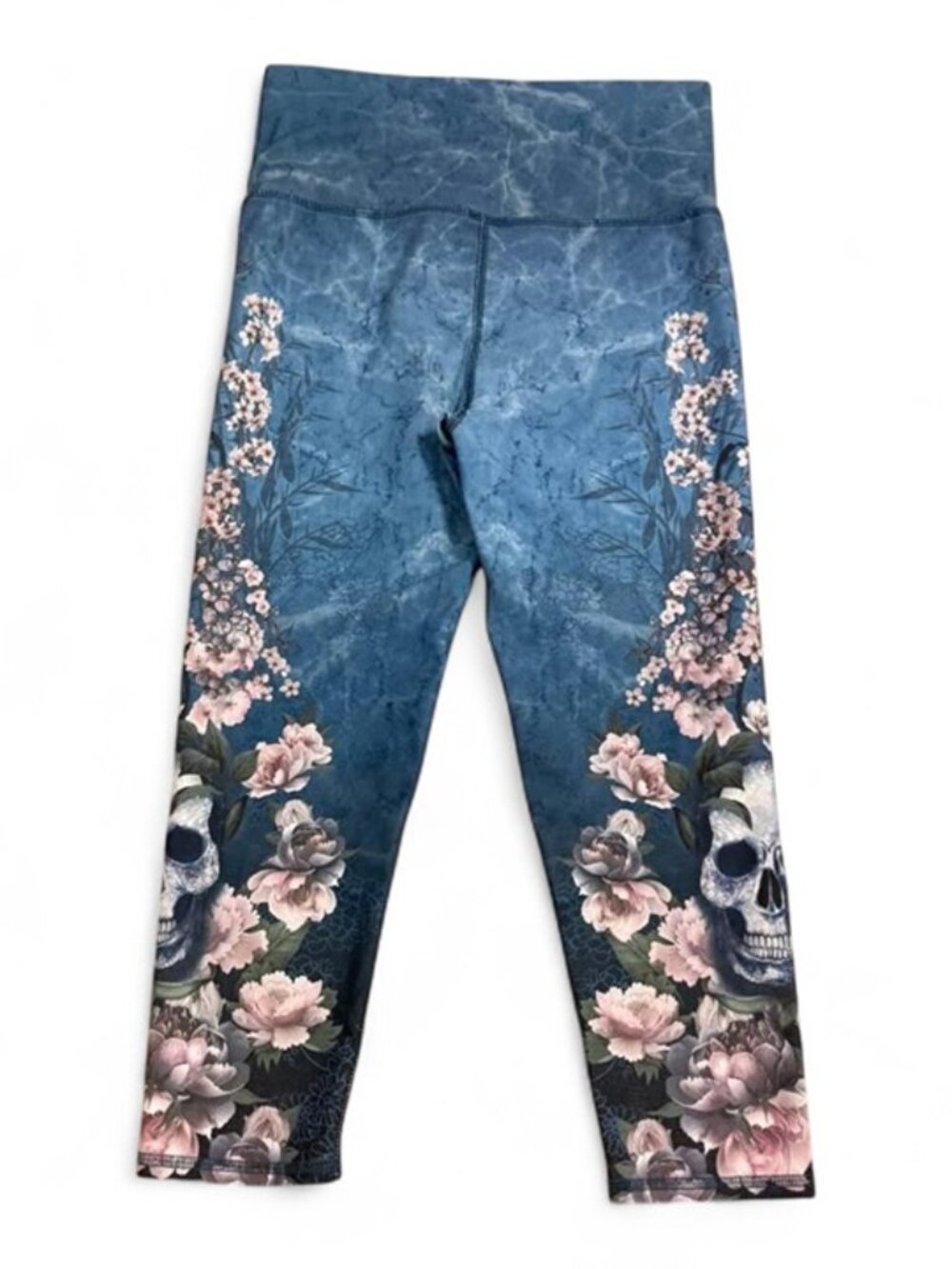 Evolution and Creation Cherry Blossom Skull Leggings! EVCR, Size Large, NWOT!